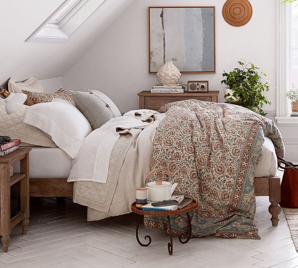 Astoria Turned Leg Platform Bed Pottery Barn Australia